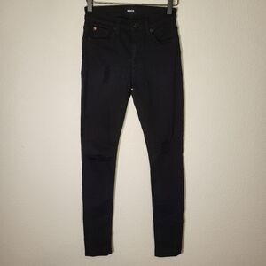 NWT Hudson Nico Midrise Super Skinny Black Jeans size 24